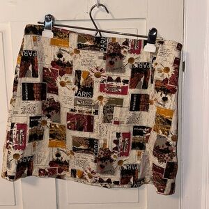 Linen postcard skirt